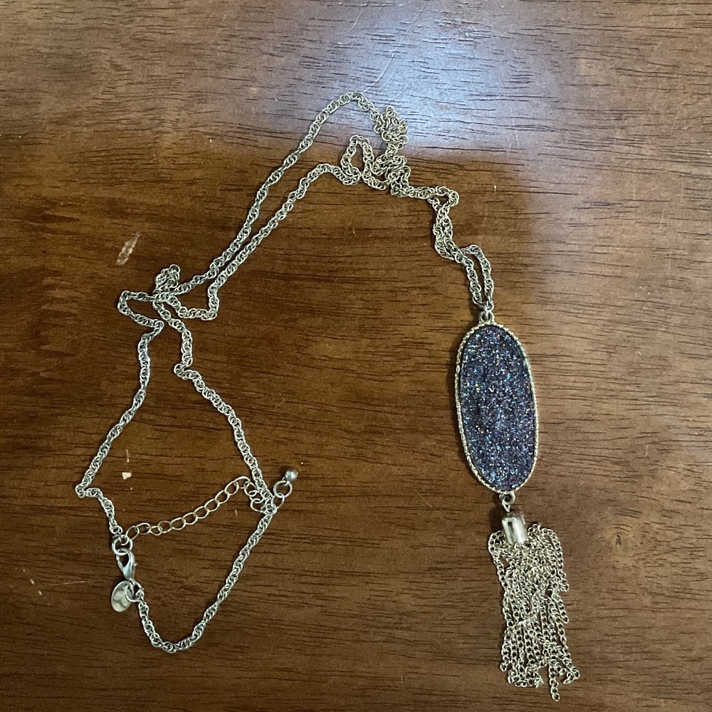 Iridescent statement necklace